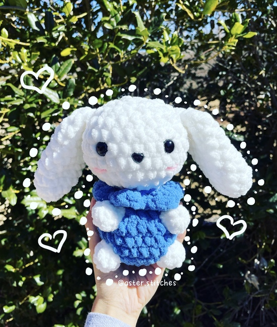 crocheting a blueberry bunny! 🫐🐰 •pattern available on my , link