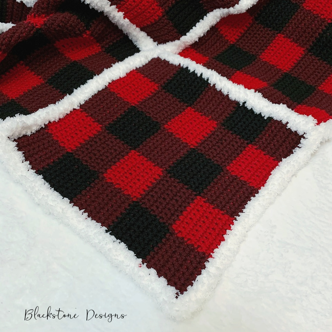 Buffalo Check Plaid Blanket Crochet Pattern Ribblr