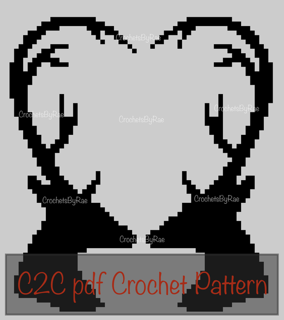 Hello Kitty C2C (Corner to Corner) Square Throw Blanket Graphghan Crochet  Pattern - PDF Download