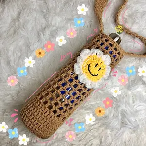 smiley daisy water bottle holder
