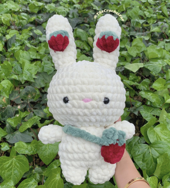 Strawberry bunny Crochet pattern Ribblr