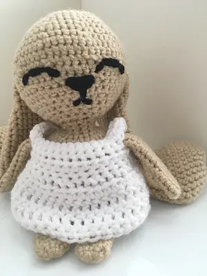 Beige Crochet Bunny