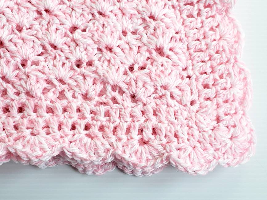 Pattern Shell Stitch Blanket