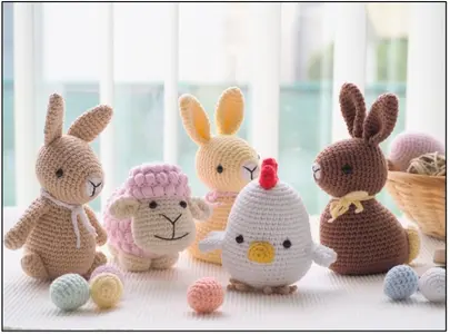 Easter Decoration - Bunnies, Sheep and Chick