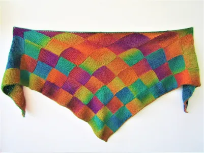 Tunisian Entrelac Shawl