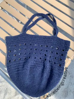 Summertime reusable crochet bag (crochet pattern): reusable grocery bag, beach bag, farmers market, crochet bag