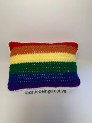 Pride Flag Pillowcase Crochet Pattern (Rainbow Flag)