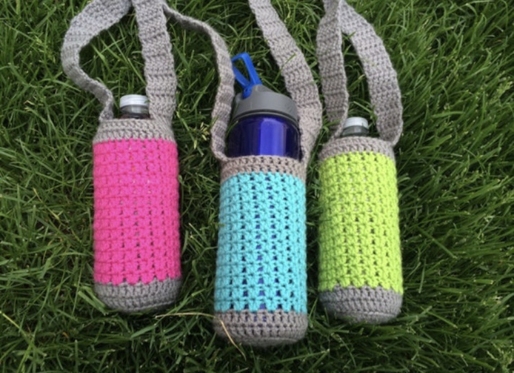 Crochet Frog Water-bottle Holder 