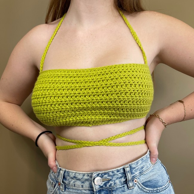 Crochet Bandeau Wrap-Top Tutorial, Beginner-Friendly Pattern