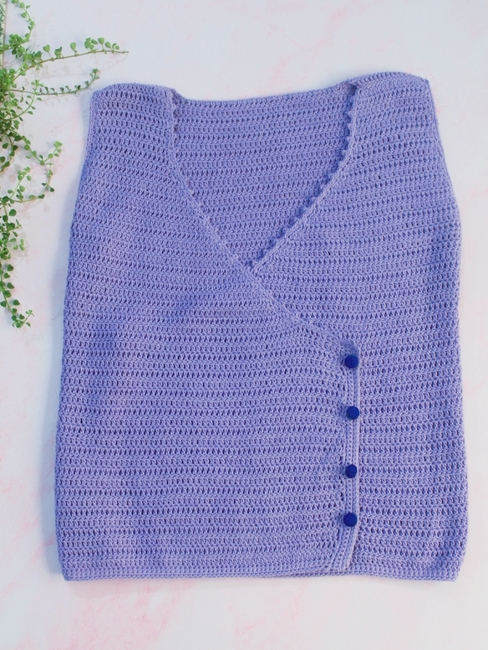 The purple wrap top: Crochet pattern | Ribblr