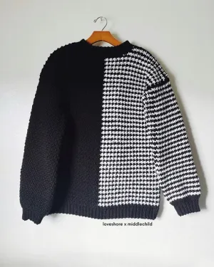 Split Houndstooth Sweater