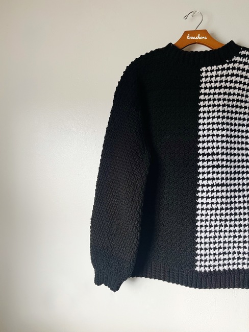 Split Houndstooth Sweater: Crochet pattern | Ribblr