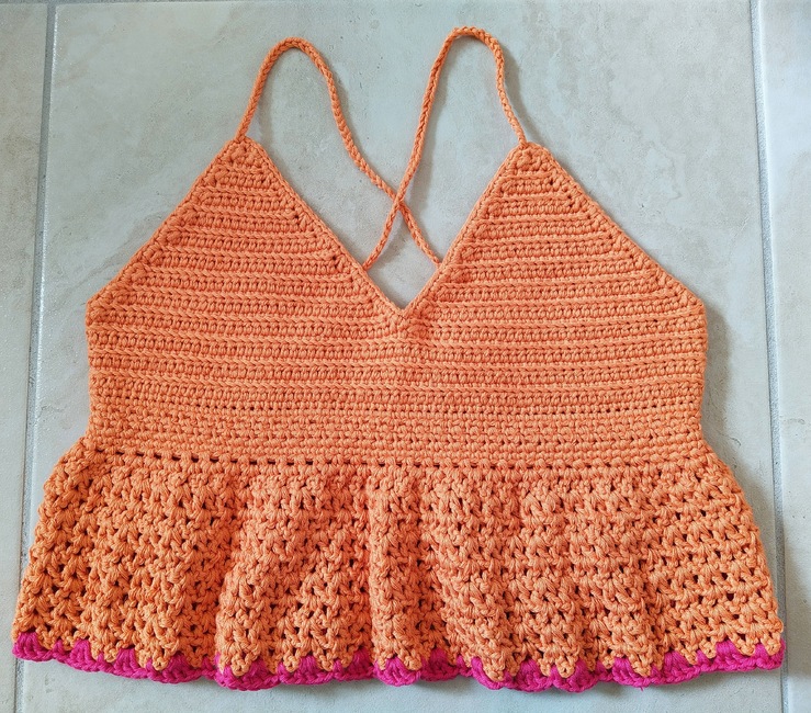 Strawberry Cream Peplum Tank, Free Crochet Pattern + Full Video Tutorial 