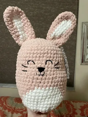 Bunny Rabbit Plushie Crochet Pattern (Inspired by Bop the Bunny Squishmallow)