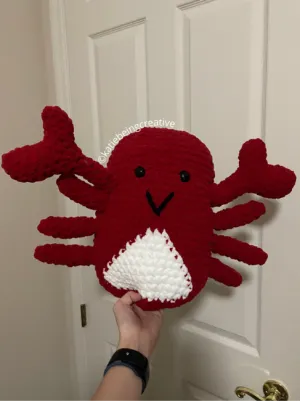 Crab Plushie Crochet Pattern (Inspired by Carlos the Crab Squishmallow)