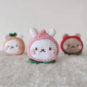 Peach Bunny Amigurumi