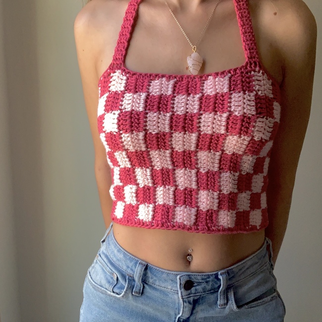 Checkerboard Top Crochet Pattern: Crochet pattern | Ribblr