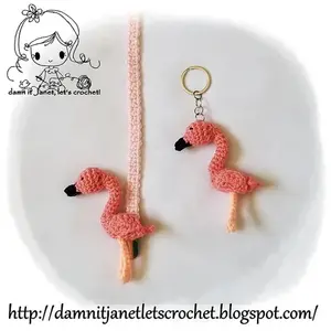 Flamingo Pacifier Holder or Keychain