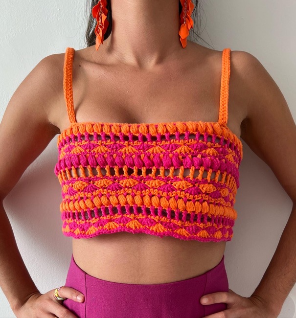 Carnival crochet top: Crochet pattern