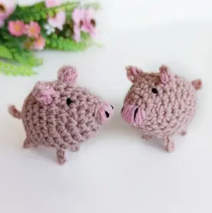 Pig crochet pattern, easy NO SEW beginner crochet amigurumi pattern