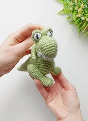 Crochet Dinosaur Pattern, Amigurumi Baby T-Rex