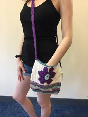 Tapestry Crochet Flower Crossbody/Shoulder Bag