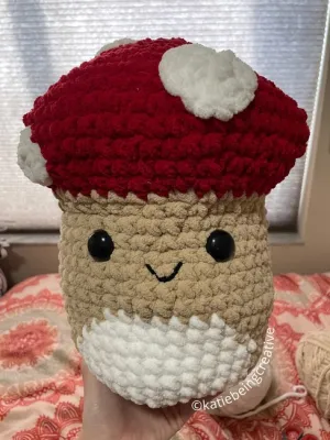 Mushroom Plushie Crochet Pattern (inspired by Malcolm the Mushroom squishmallow)