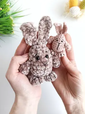 Mini crochet bunny, Easter rabbit