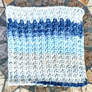 Knit Rib Tunisian Washcloths