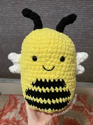 Bee Plushie Crochet Pattern (Inspired by Sunny the Bee Squishmallow)