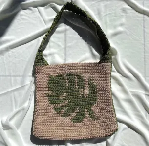 monstera tote bag