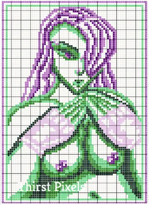 Piercing Gaze (Genderqueer Pride Colorwork Chart)