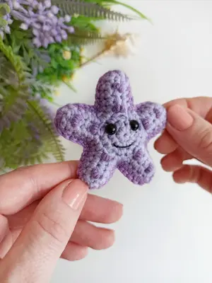 Starfish crochet pattern, amigurumi sea star NO SEW beginner crochet pattern