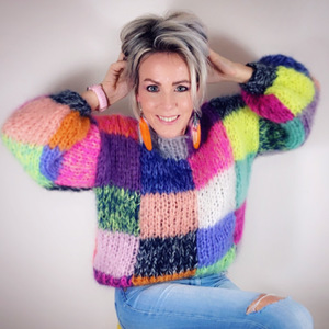 CHUNKY RAINBOW PATCHWORK: Knitting pattern | Ribblr