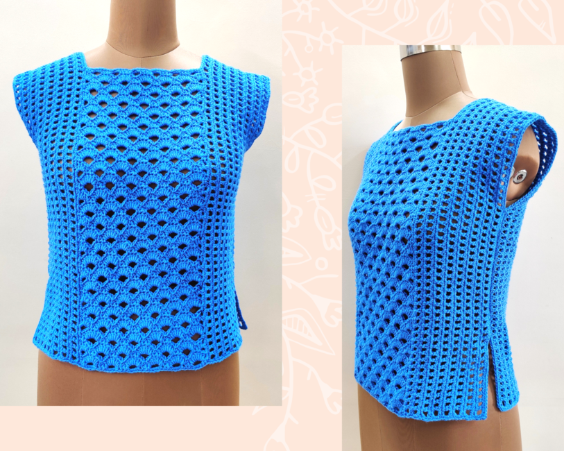 Crochet Blue Shells Top Crochet pattern Ribblr