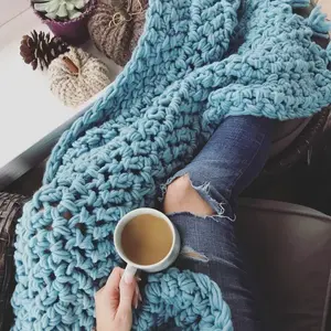 Super Bulky Herringbone Throw