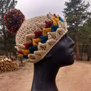 Pineapple Pom-Pom Beanie