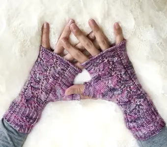 Forget Me Not Lace Mitts