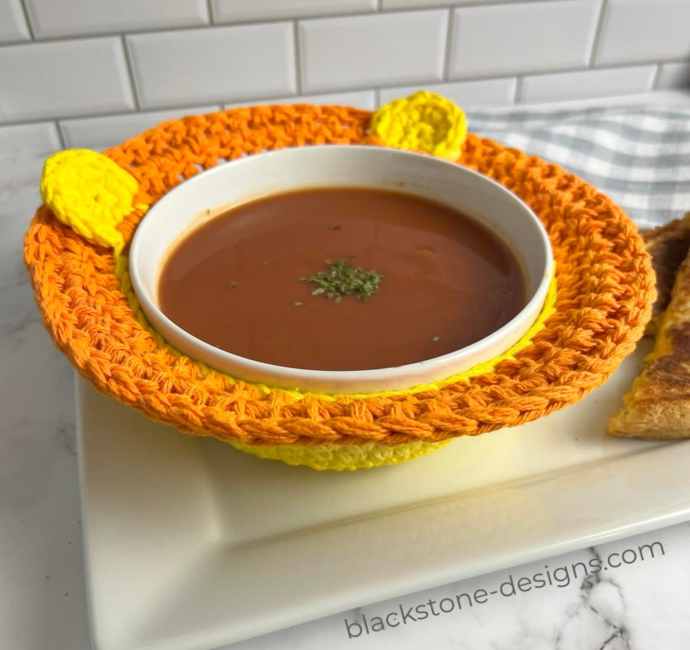 How to Make the Flower Soup Bowl Cozy - Free Crochet Pattern - Blackstone  Designs Crochet Patterns