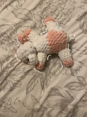 resting strawberry cow