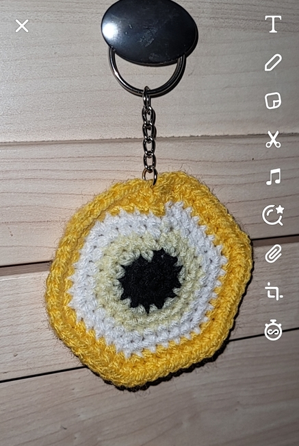 Evil eye keychain Crochet