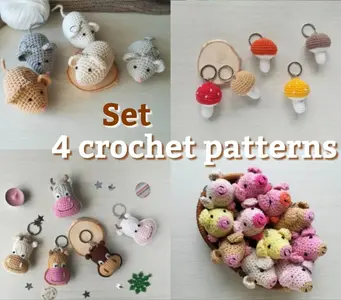 Crochet pattern easy fun keychains