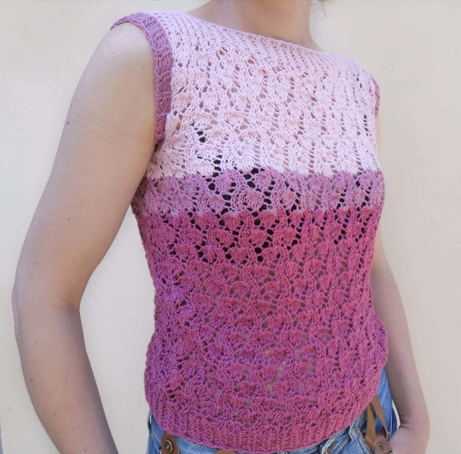 Strawberry knit lace tshirt: Knitting pattern | Ribblr