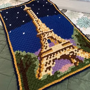 Eiffel Tower C2C Blanket
