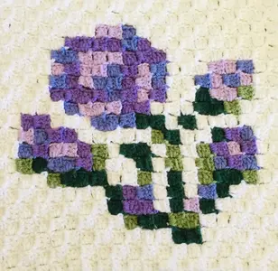 Lilac Rose Flower C2C Graphgan Square