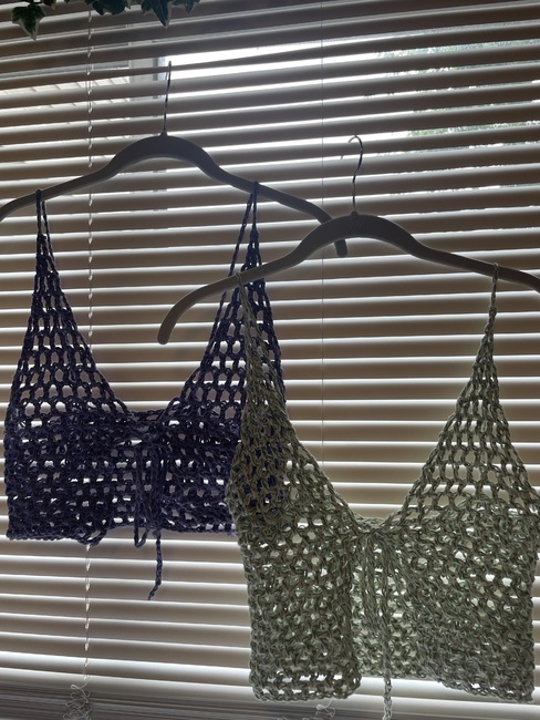 Crochet Netted Bralette, Net Top, Mesh Bra