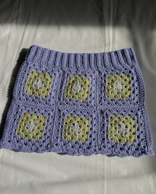 Crochet granny square skirt Crochet pattern Ribblr