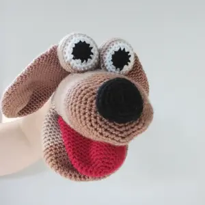 Crochet Pattern Dog Hand Puppet