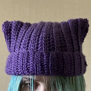 Ribbed Cat Beanie