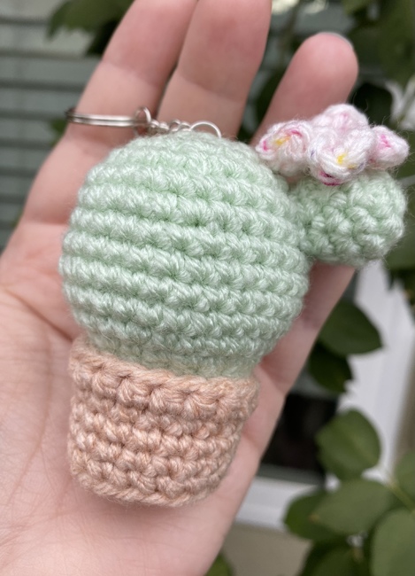 Cactus Keychain Dark Green